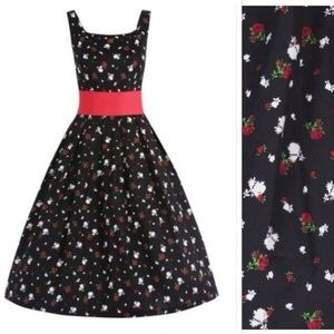 NWT Lana Black Retro Rockabilly Pinup Party Dress